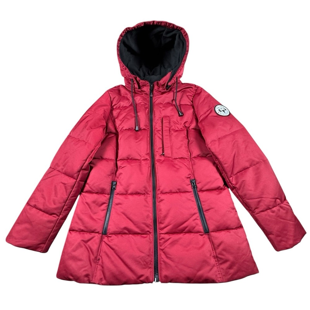 Arctic Expedition Parka Womens XS Goose Down Coat Full Zip Hooded Quilted Puffer